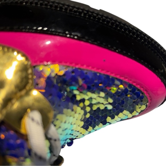 Cape Robbin Mermaid Sequin Lace Up Nell Boots Size 10 - Picture 9 of 14